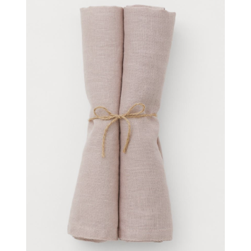 Old-pink linen napkin