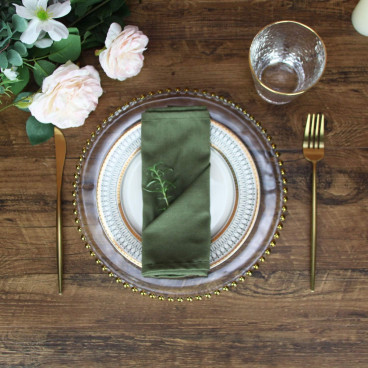 Moss green napkin