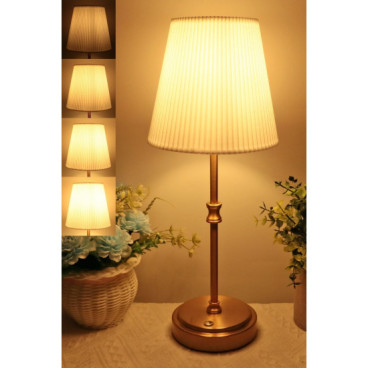 LED lamp white gold indented