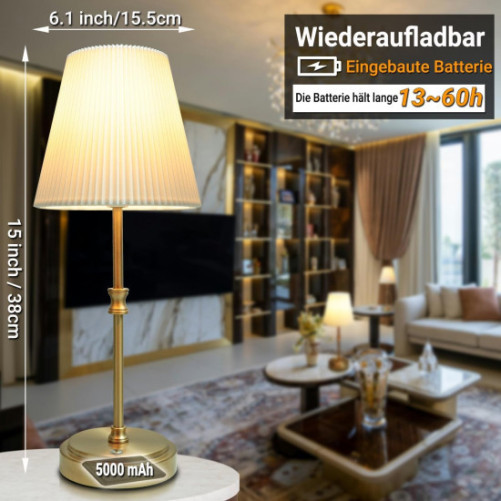 LED lamp white gold indented