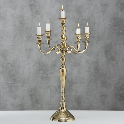 Antique gold five-armed candlestick