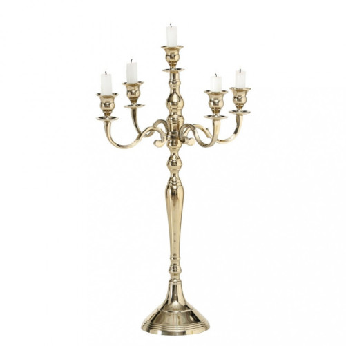 Antique gold five-armed candlestick