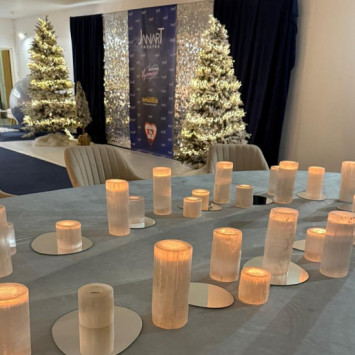 Selenite candlesticks (set of 4)