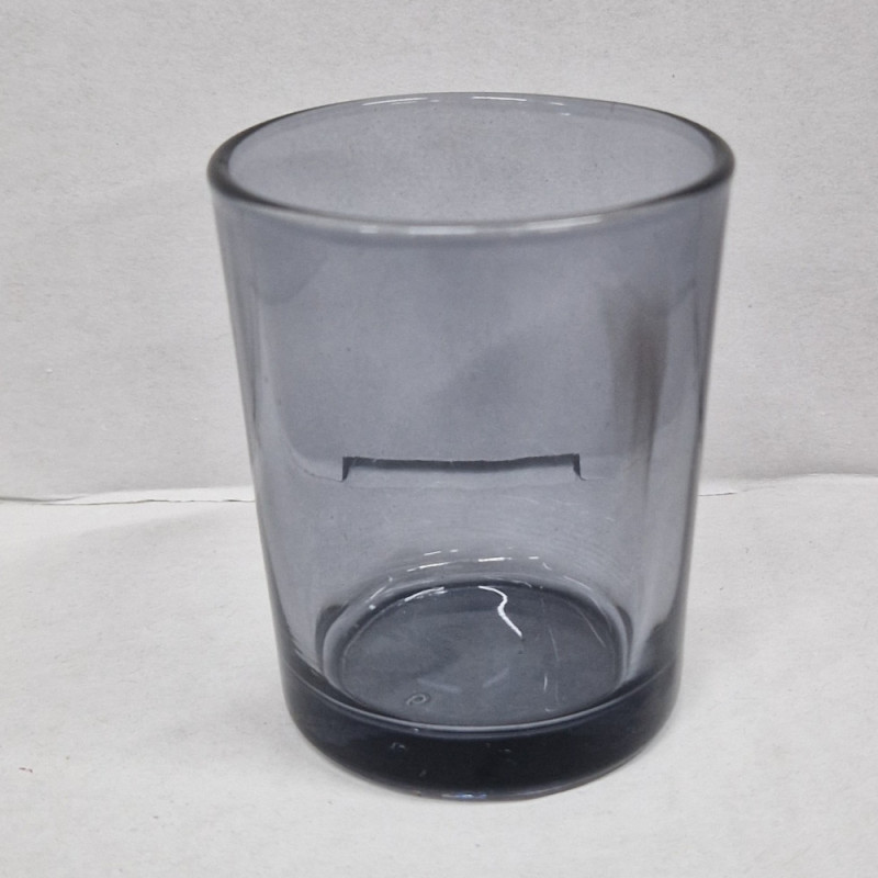 Black glass candlestick