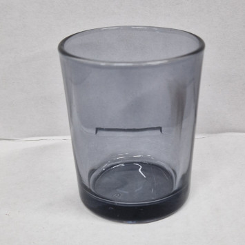 Black glass candlestick