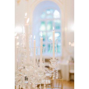 9-arm Glass candlestick with shade