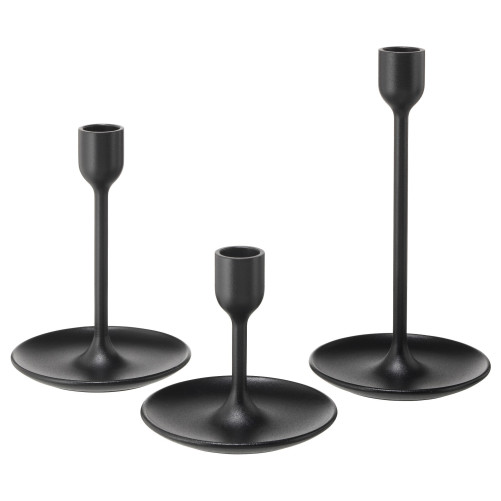 Black candlesticks - trio