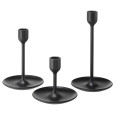 Black candlesticks - trio