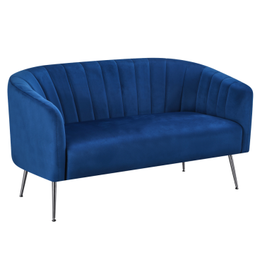 2-seater sofa, darkblue velvet