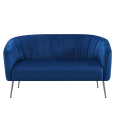 2-seater sofa, darkblue velvet