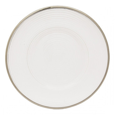Club plate with silver rim