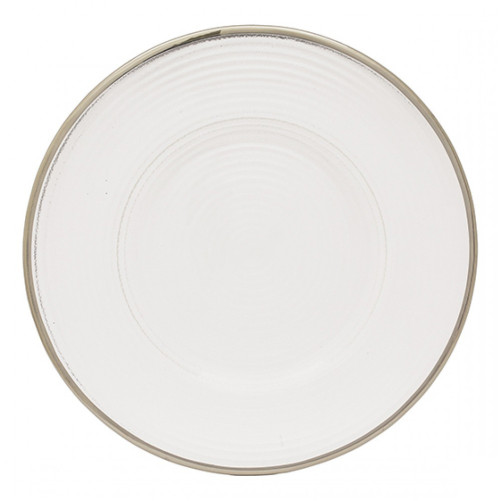 Club plate with silver rim