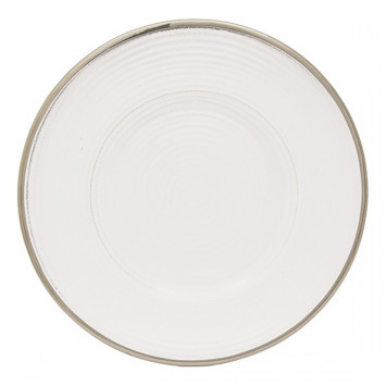 Club plate with silver rim
