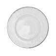 Club plate with silver rim - smooth