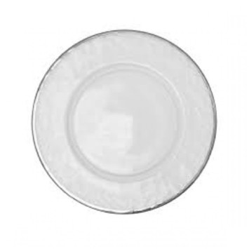 Club plate with silver rim - smooth