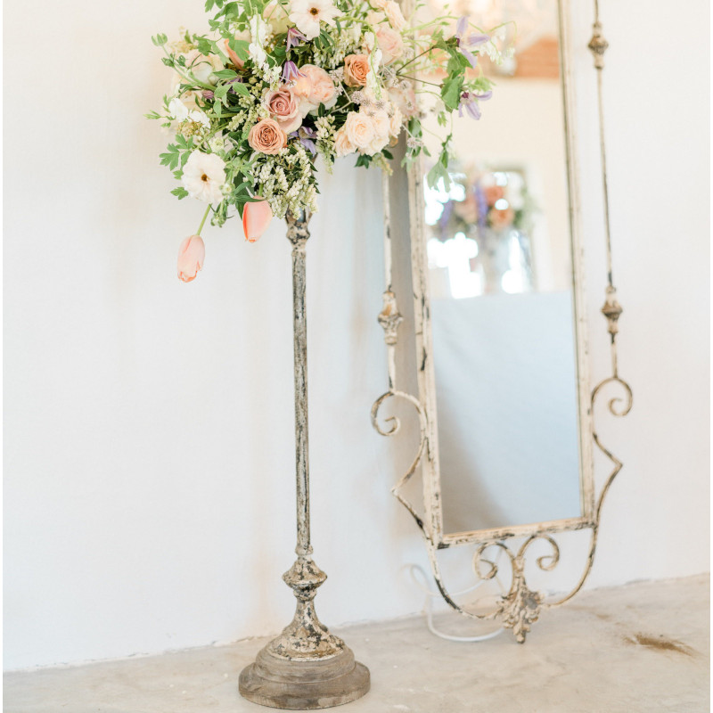 Vintage wooden pedestal - tall