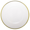 Club plate with gold rim - serrated