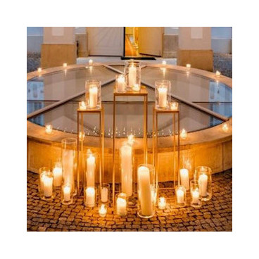 Base cuboid gold 80cm