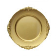 Club plate gold with ornament