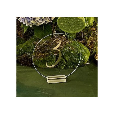 Table numbers circle - gold