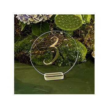 Čísla stolov kruh - zlaté