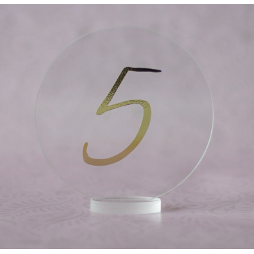 Table numbers circle - gold