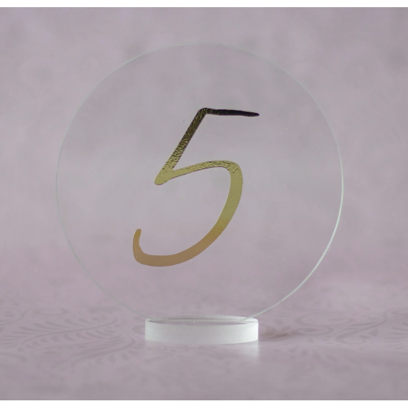 Table numbers circle - gold Table numbers circle - gold