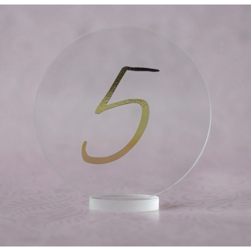 Table numbers circle - gold