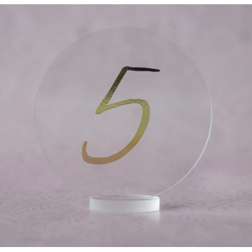Table numbers circle - gold