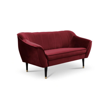 2-seater sofa burgundy