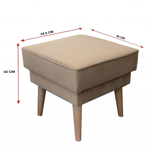 Beige footstool