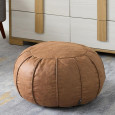 Pouf made of textile leather