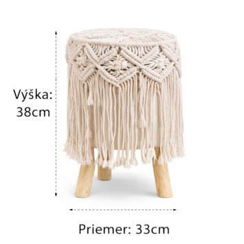Taburetka boho vysoká