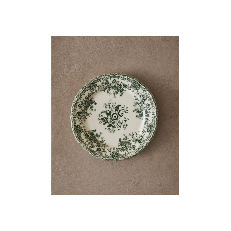 Green majolica plate 21.5cm