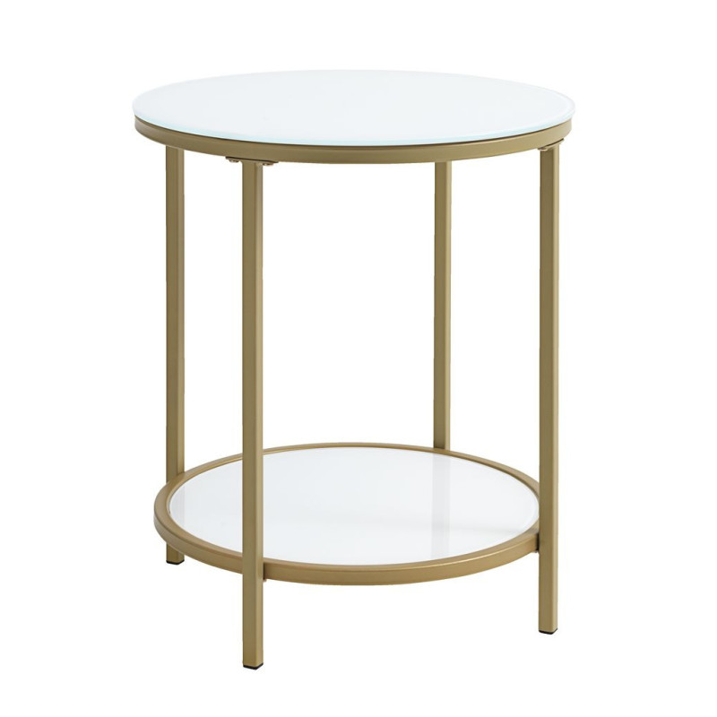 Coffee table white-gold Ø45cm Coffee table white-gold Ø45cm