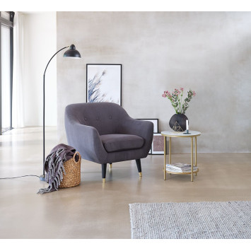 Coffee table white-gold Ø45cm