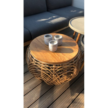 Rattan coffee table