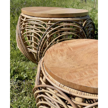 Rattan coffee table