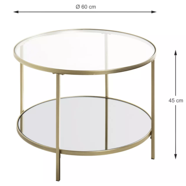 Coffee table gold Ø60cm