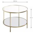 Coffee table gold Ø60cm Coffee table gold Ø60cm
