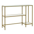 White and gold console table