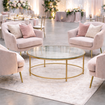 Coffee table gold Ø60cm