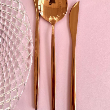 Rose gold príbor (set)